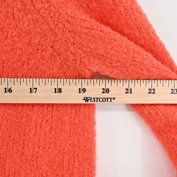 LOVERS FRIENDS Sweater Womens Size XS Wool Blend Coral Mock Neck Knit Top Cozy - Picture 11 of 12